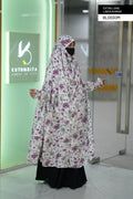 Extra Long Linen Sleeve Khimar-Blossom