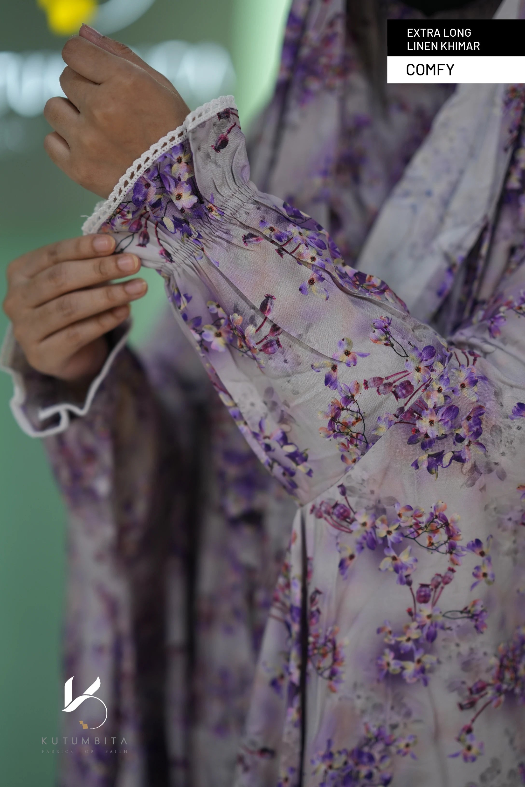 Extra Long Linen Sleeve Khimar-Comfy