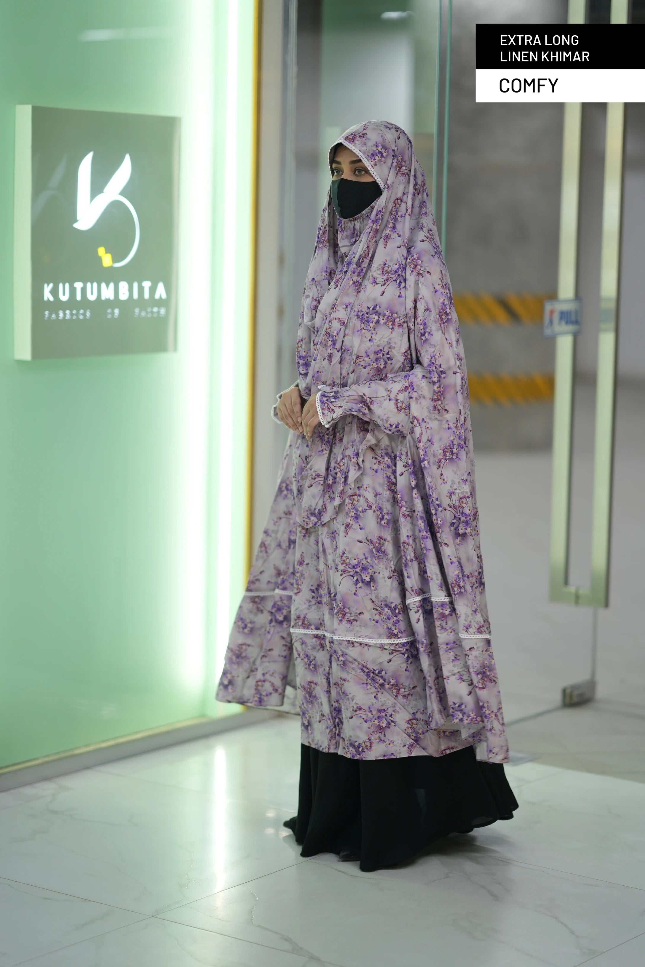 Extra Long Linen Sleeve Khimar-Comfy