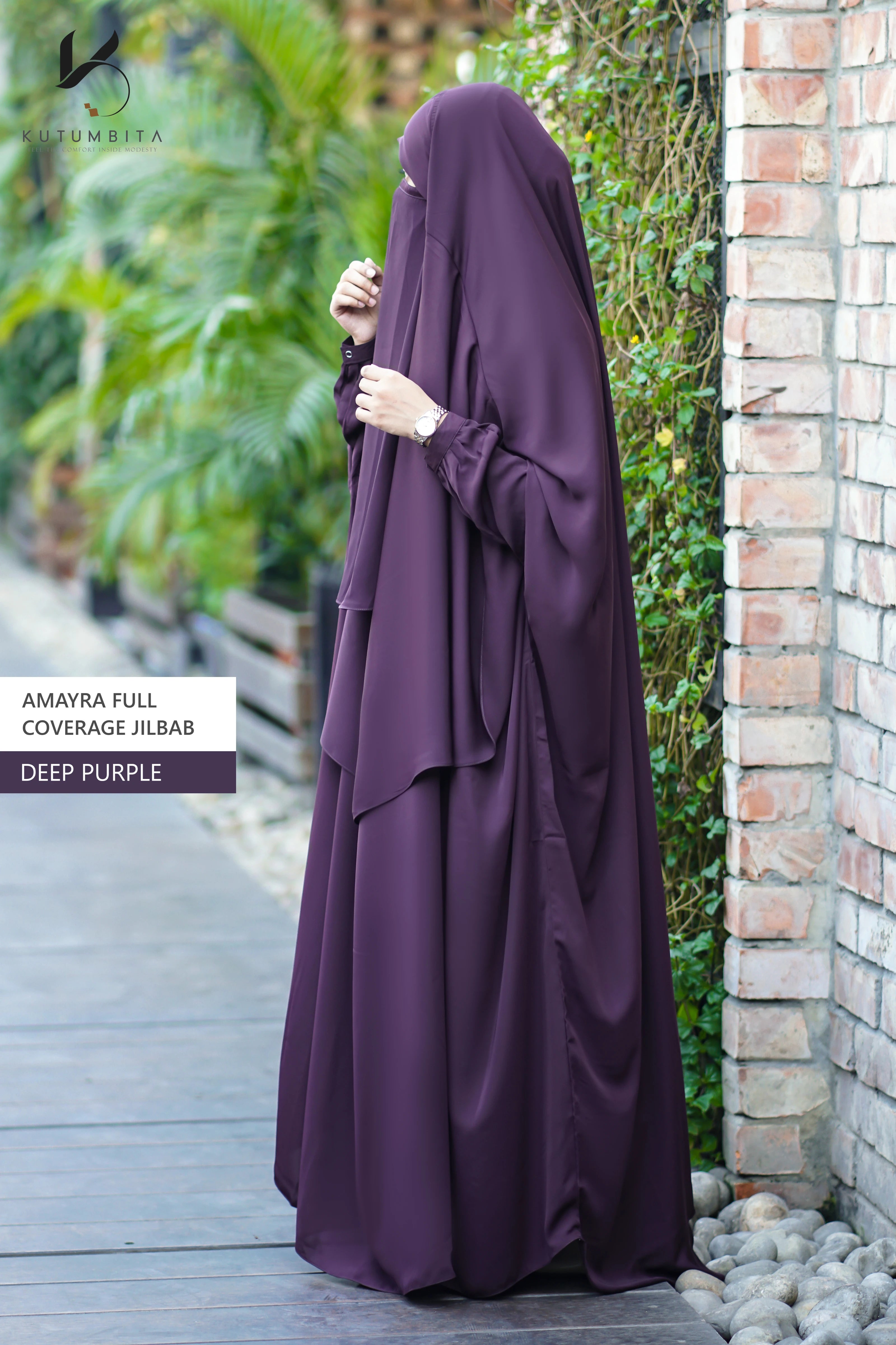 Amayra Full Coverage Jilbab -Deep Purple