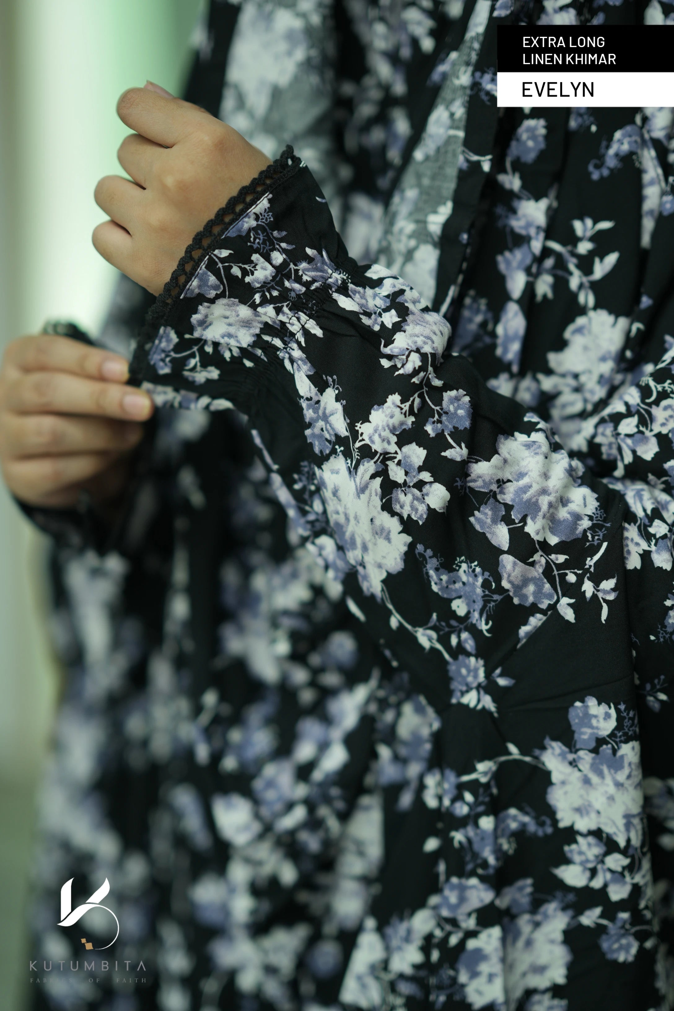 Extra Long Linen Sleeve Khimar-Evelyn