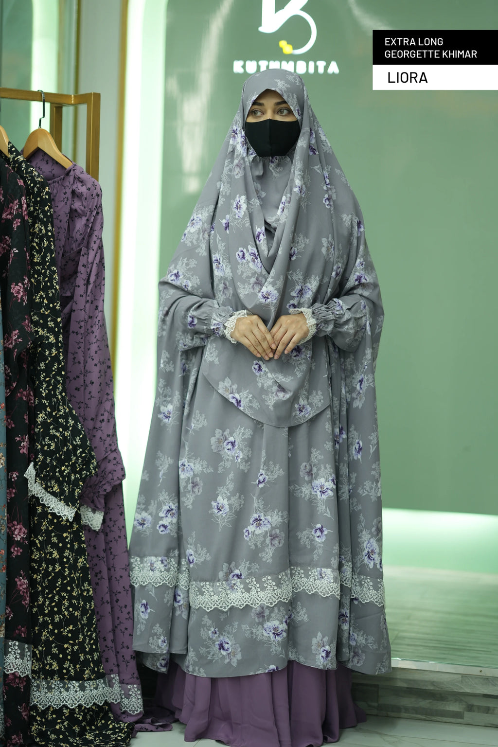 Extra Long Georgette Khimar- Liora