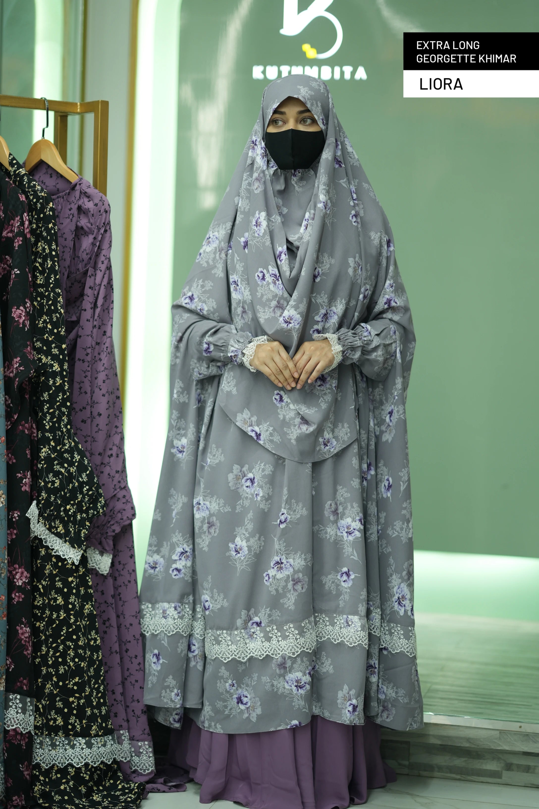 Extra Long Georgette Khimar- Liora