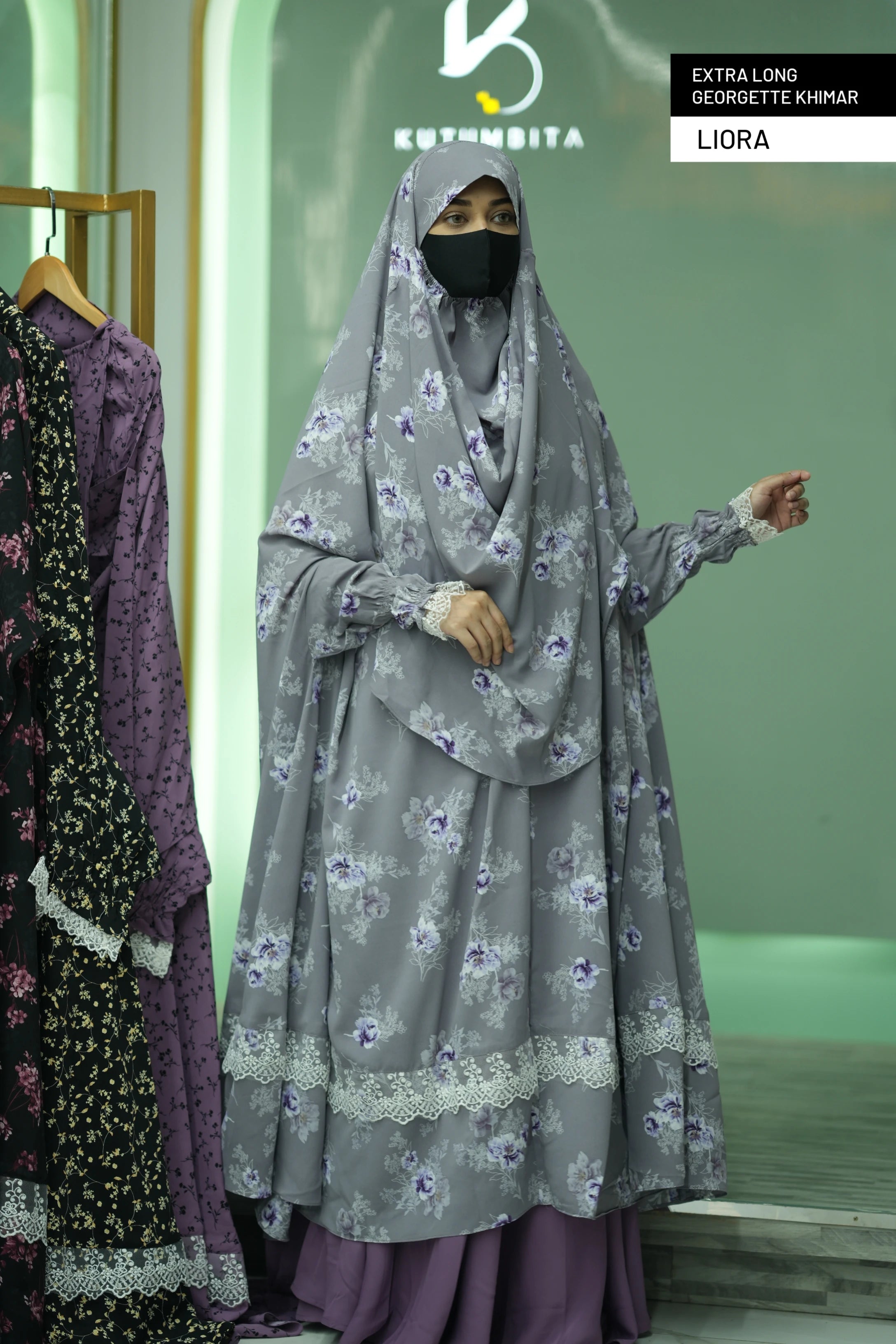 Extra Long Georgette Khimar- Liora