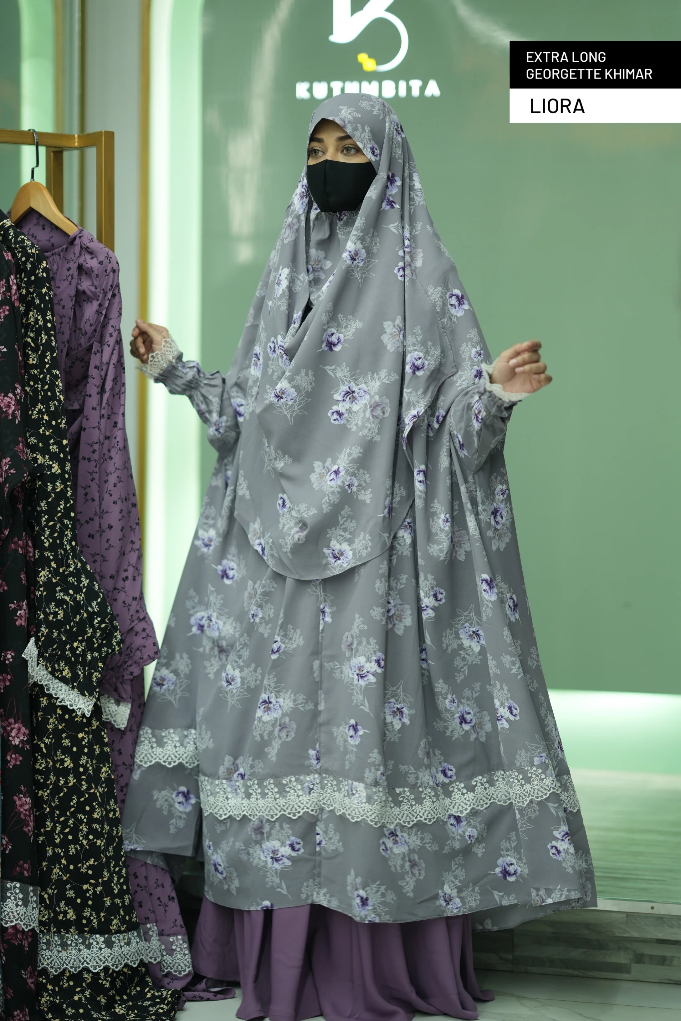 Extra Long Georgette Khimar- Liora