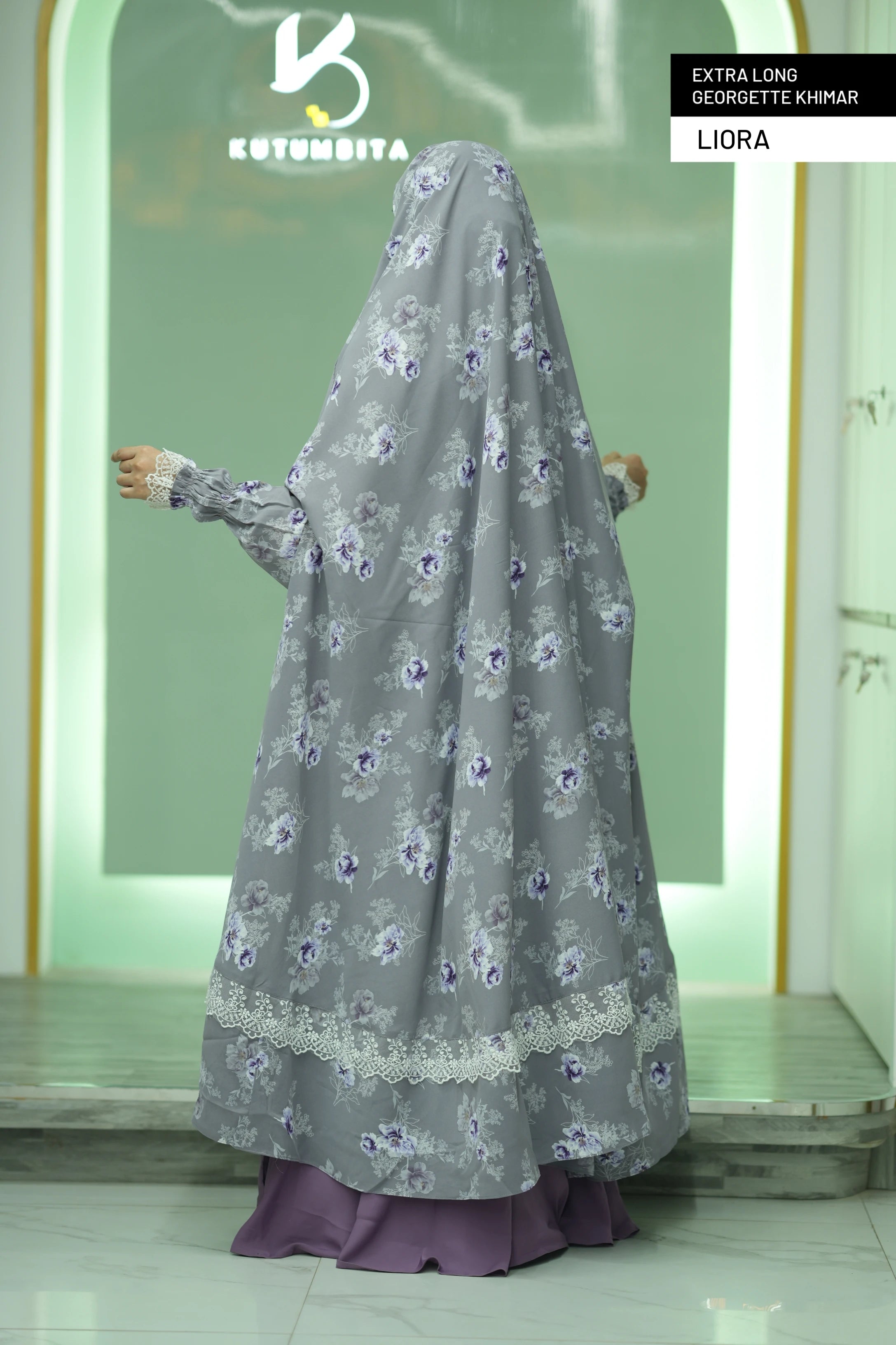 Extra Long Georgette Khimar- Liora