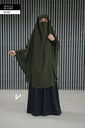 Safia Slip On Jilbab-Olive