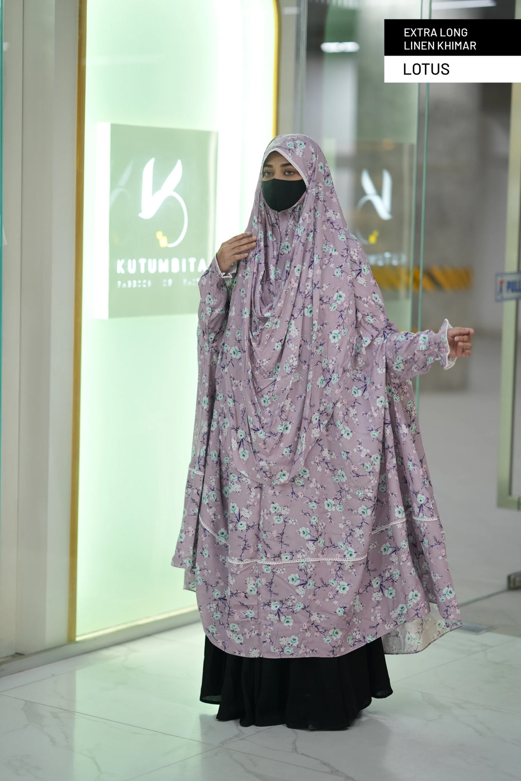 Extra Long Linen Sleeve Khimar-Princess