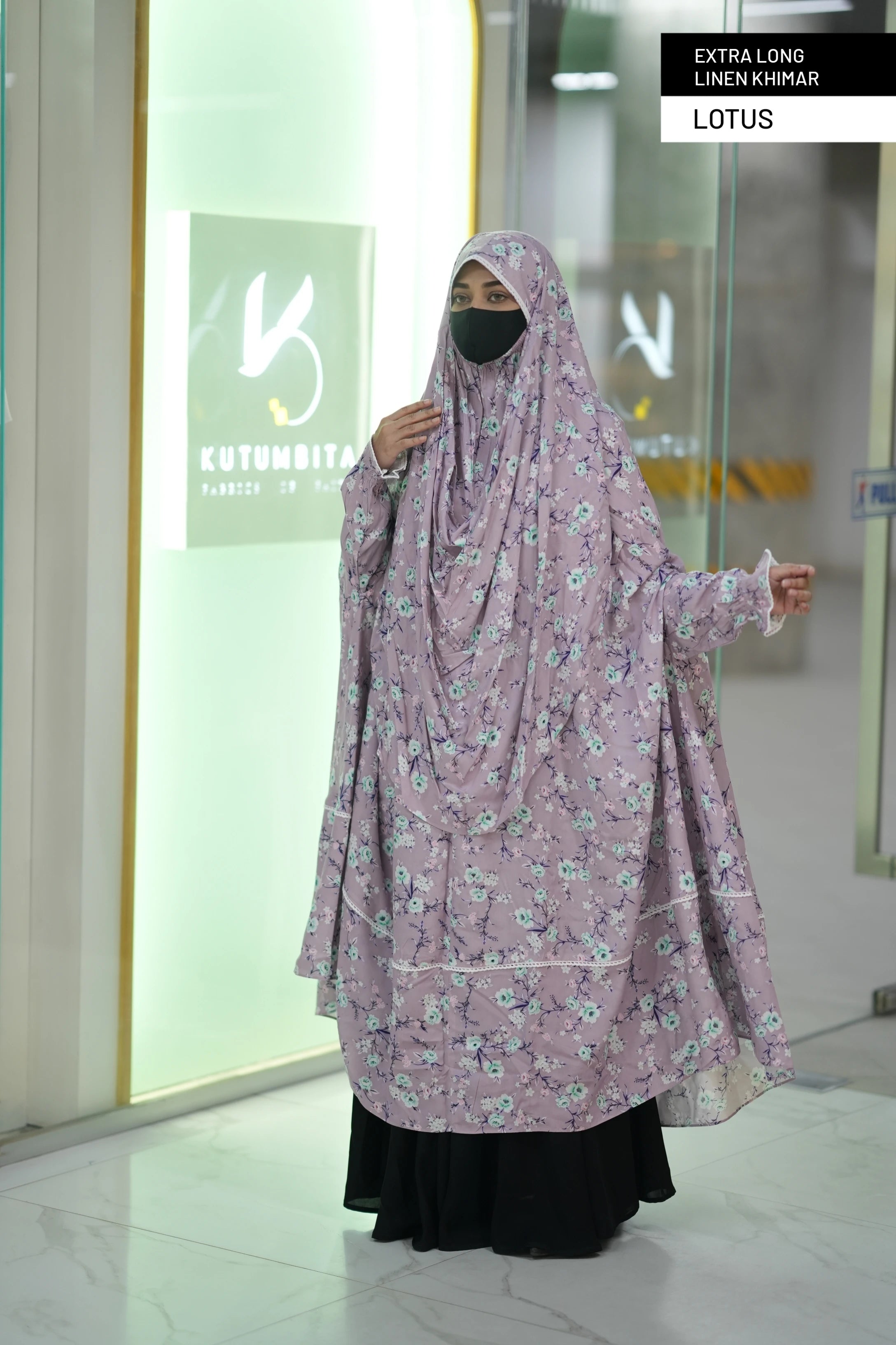 Extra Long Linen Sleeve Khimar-Princess