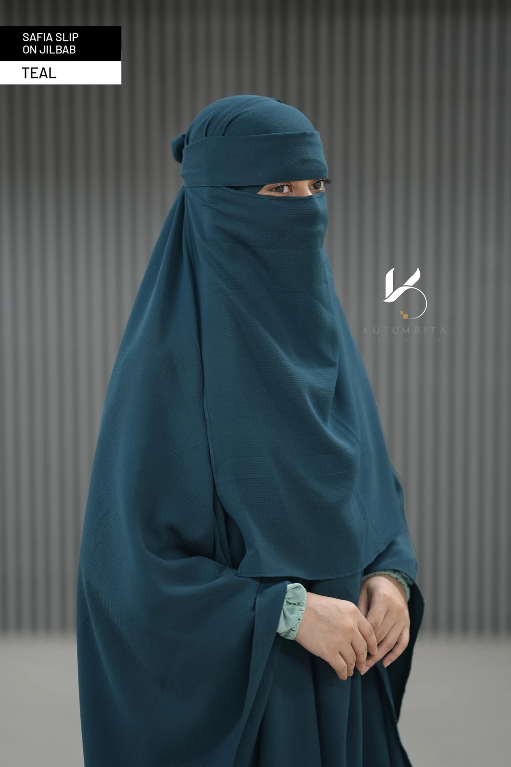 Safia Slip On Jilbab-Teal
