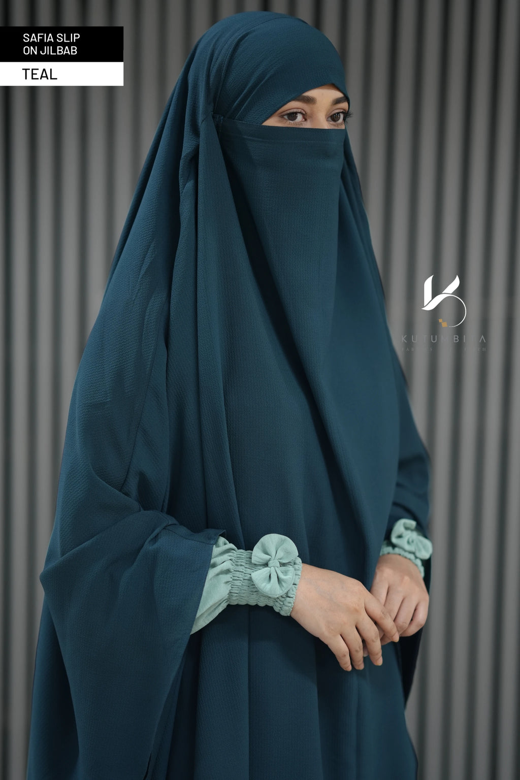 Safia Slip On Jilbab-Teal